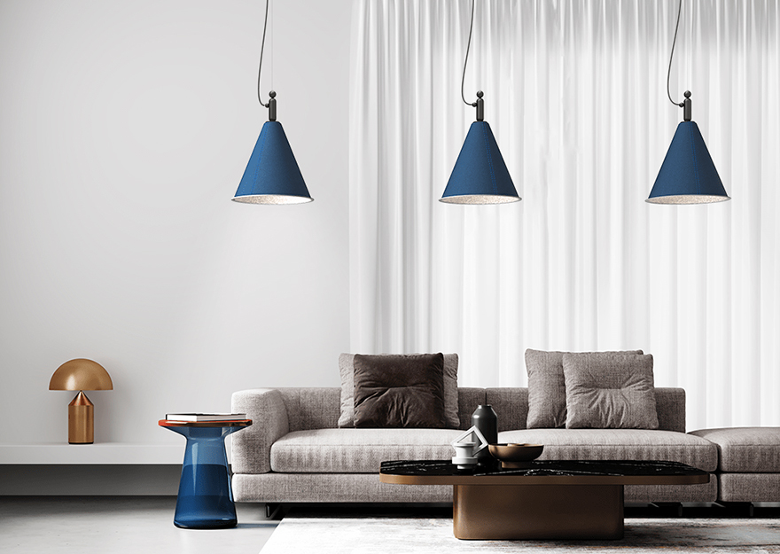 Schallschutzlampe aus Polyester